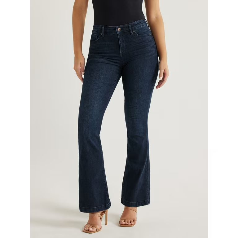 Sofia Jeans Women's Melissa Flare High Rise Jeans, 33.5" Inseam, Sizes 0-22 | Walmart (US)