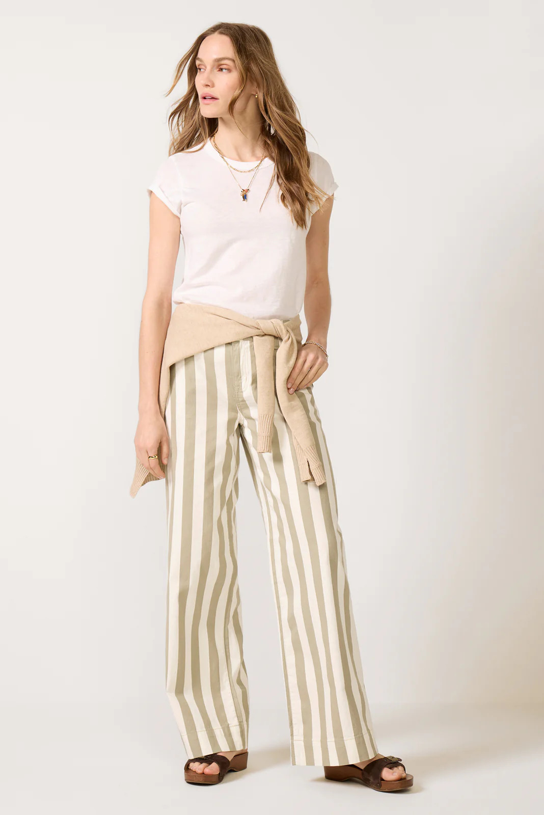 Maker Wide Leg Stripe Pant | Evereve