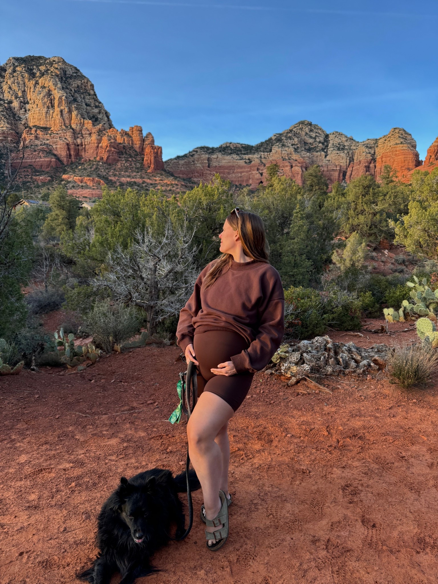 Bump-friendly outfit for a trip to Sedona✨🏜️

Sweatshirt: M
Maternity onesie: M 

#LTKTravel #LTKBump #LTKmomlife
