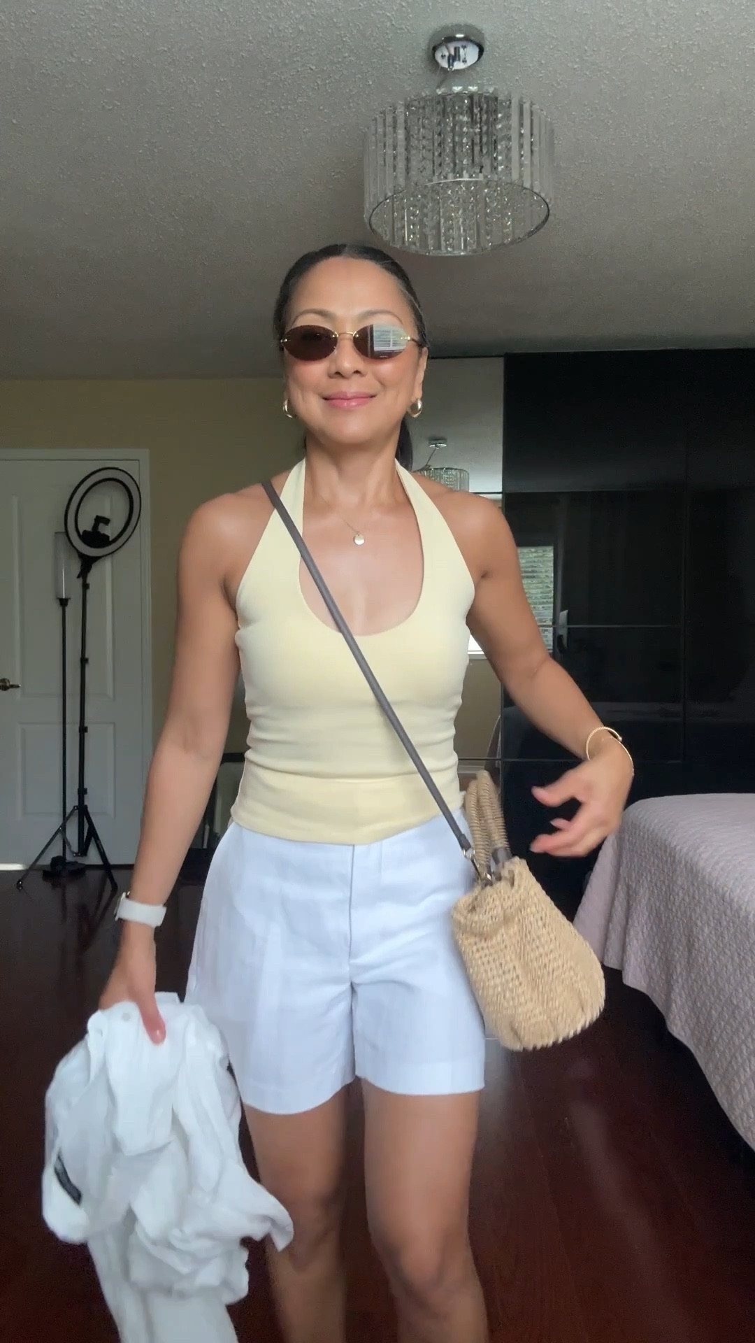 Linen white shorts 

#LTKsummer #LTKcanada