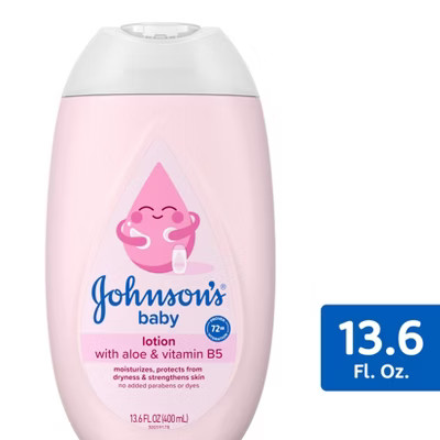 Johnson's Moisturizing Mild Pink Baby Body Lotion, Coconut Oil for Delicate Skin, Hypoallergenic ... | Target