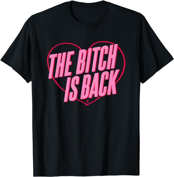 Elton John Official The Bitch Is Back Heart T-Shirt | Amazon (US)