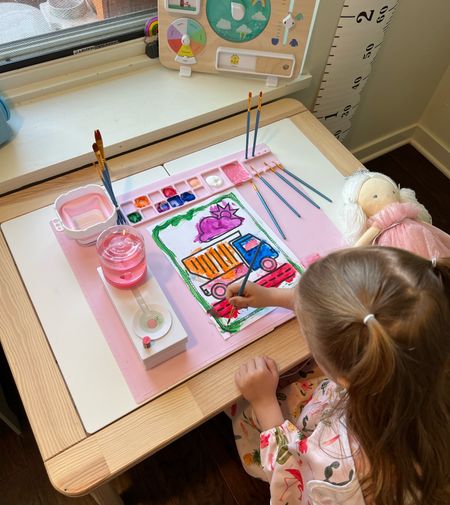 Toddler paint setup. Perfect for all the arts and crafts! #toddleractivities #amazon #homeschool 

#LTKkids #LTKfamily #LTKhome