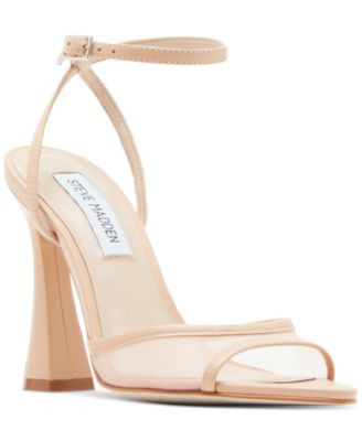 Steve Madden Women's Beki Two-Piece Flare-Heel Sandals - Black Nubuck | Macy's