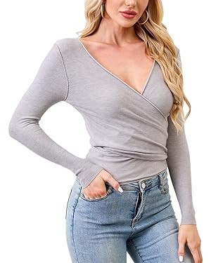 Womens Wool Tie Front Tops Crop Top Solid Long Sleeve Solid V-Neck Lightweight Crochet Cardigan C... | Amazon (US)