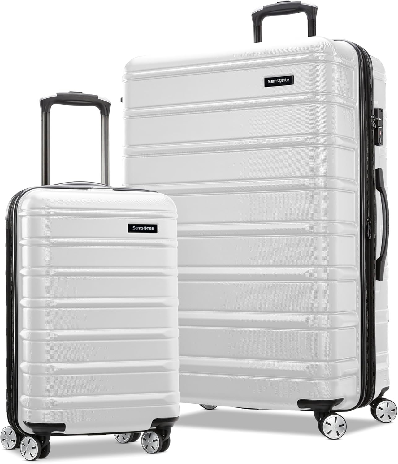 Samsonite Omni 2 Hardside Expandable Luggage with Spinner Wheels, Birch White, 2-Piece Set (Carry... | Amazon (US)