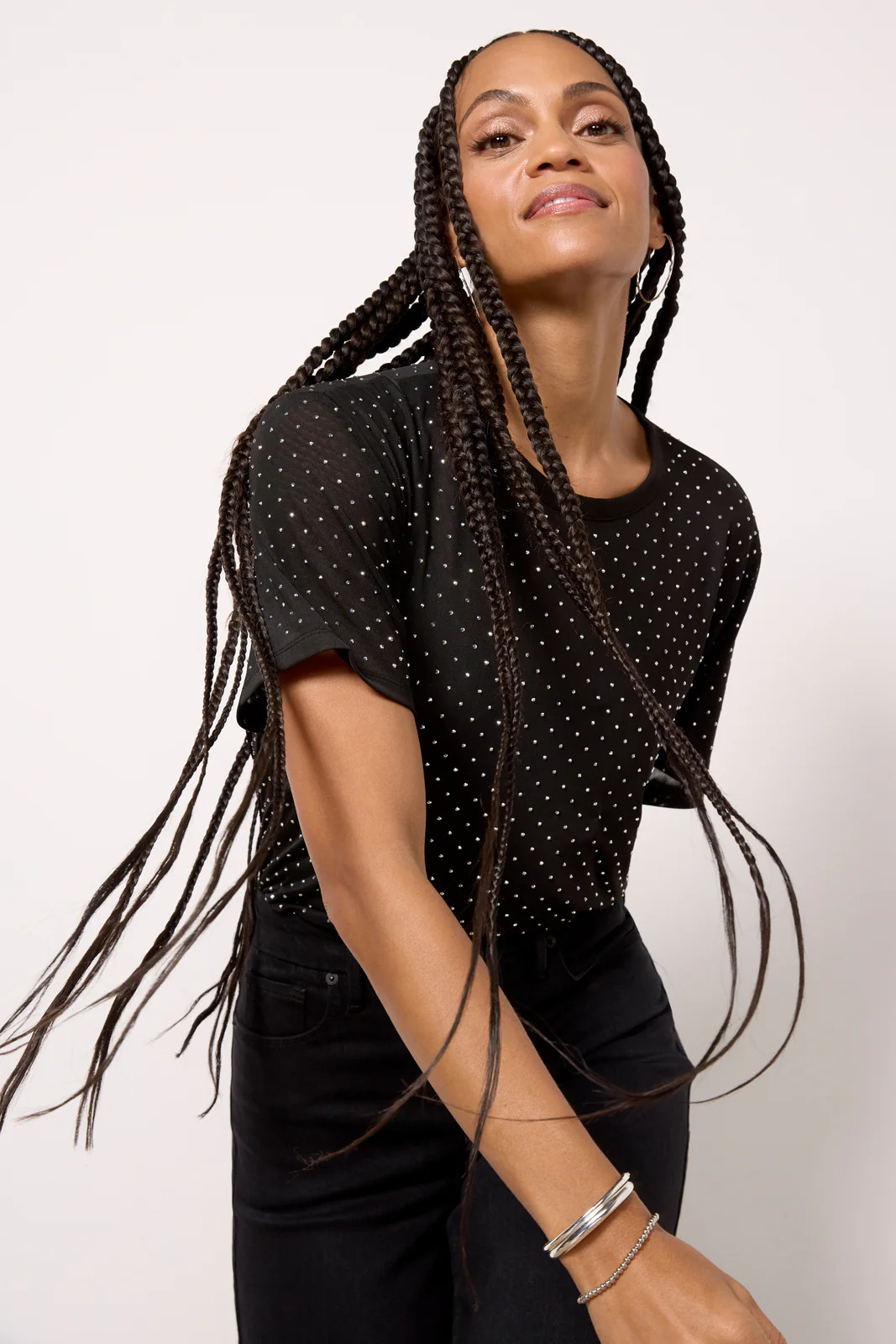 Teagan Mesh Stud Top | Evereve