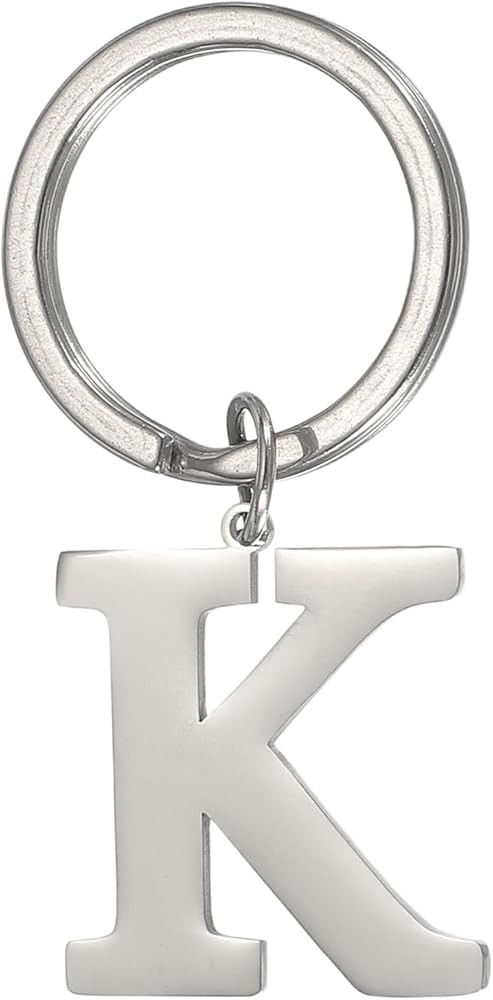 PATIKIL Initial Letter Keychain, DIY Pendant Keyring Bag Backpack Decor A-Z Alphabet Key Ring for... | Amazon (US)