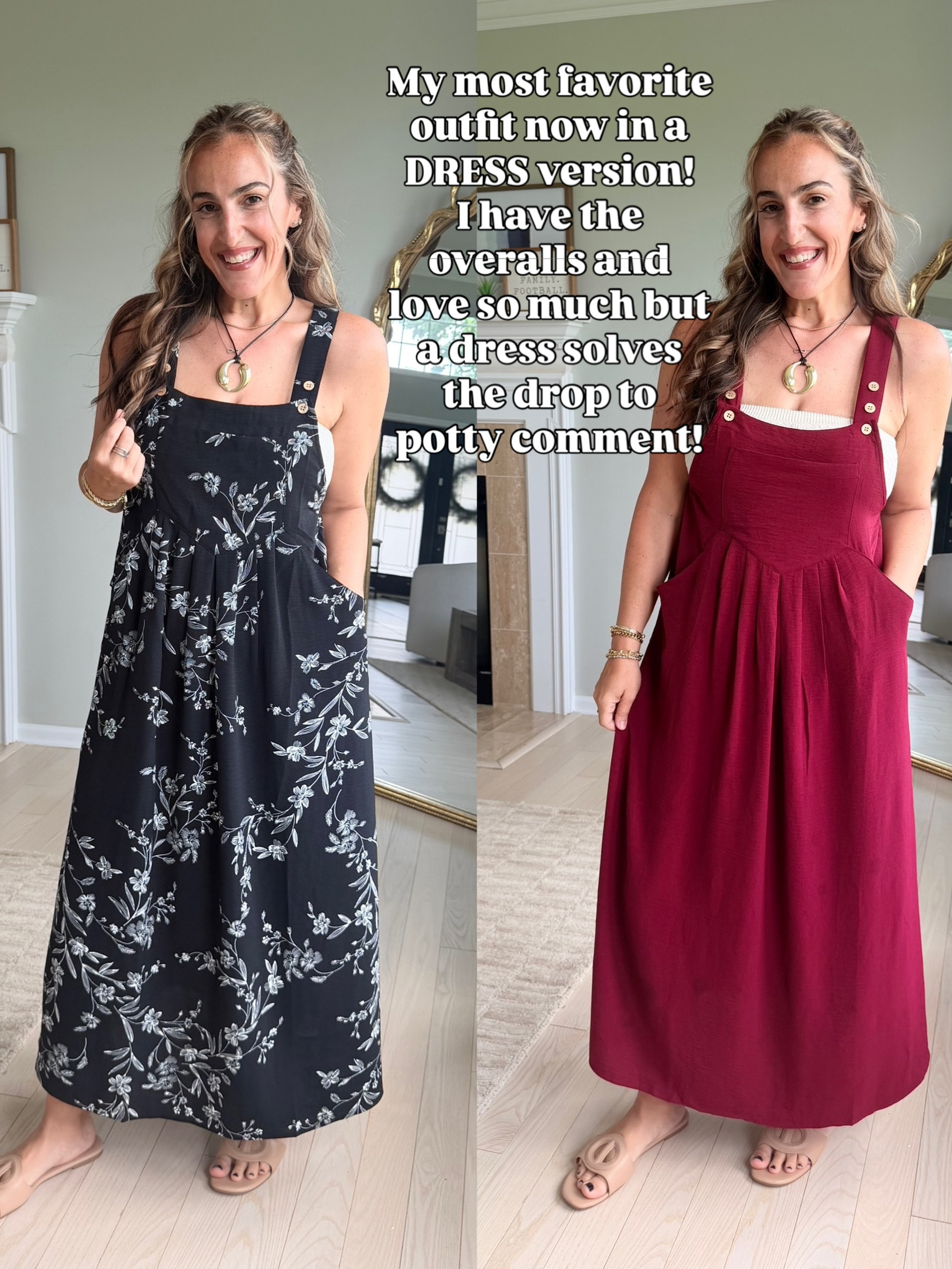 Cute dress version of my favorite overalls. Wearing a size medium. 

#overalldress #summerdress #cutedress 

 #LTKootd #LTKmomlife #LTKMidsize