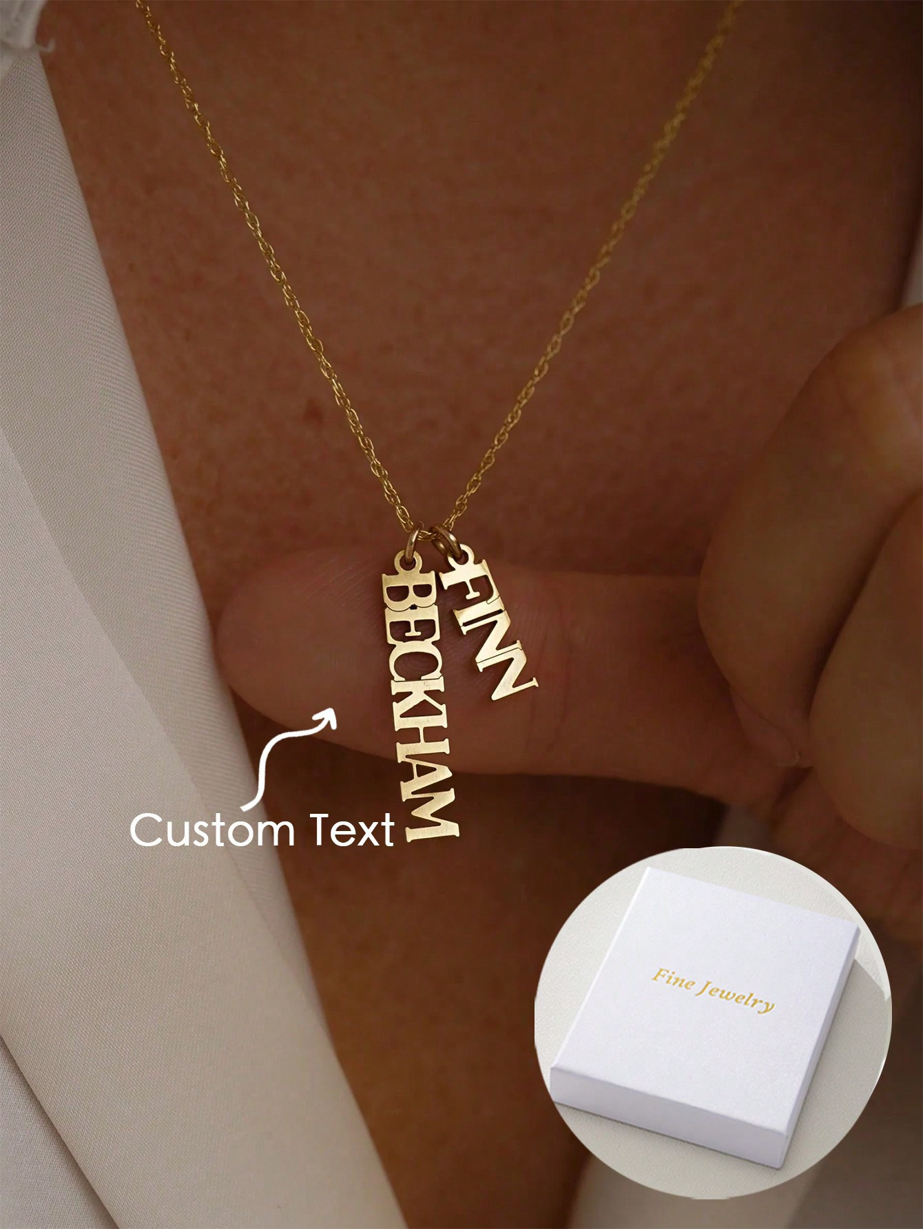 Trends1pc Personalized Custom Name English Letter & Number Pendant Necklace, Ideal Gift For Coupl... | SHEIN