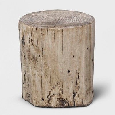 Faux Wood Stump Indoor/Outdoor Table Brown - Project 62&#8482; | Target