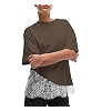 Womens Lace Patchwork Tops Casual Short Sleeve Cotton T Shirts | Amazon (US)