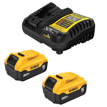DEWALT 20 -Volt 2 -Pack Lithium-ion ( 5 Ah 5 Ah Battery and Charger ) Lowes.com | Lowe's