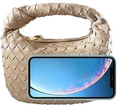 Women Woven Purse Small Travel Handbag Soft PU Leather Hobo Clutch Shopper Top-Handle Bag Fashion... | Amazon (US)