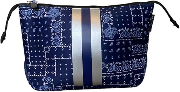 Neoprene Bandanna Navy Pencil Case Pouch Make up Toiletry Kids Cosmetic Womens Beach Sports Trave... | Amazon (US)