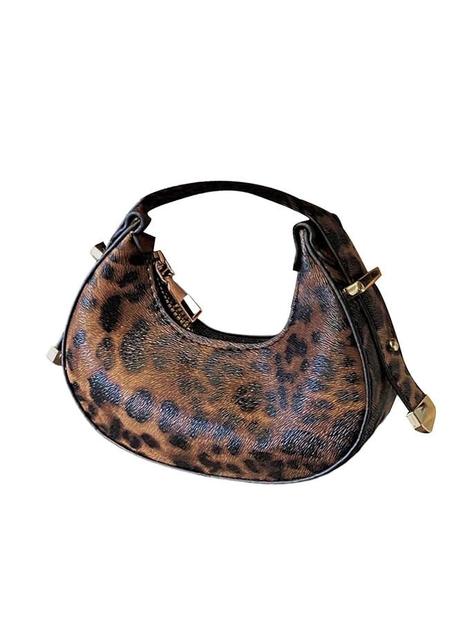 Women's Leopard Print Handbag Cheetah Top Handle Clutch Purses Mini Zip Hobo Bags | Amazon (US)