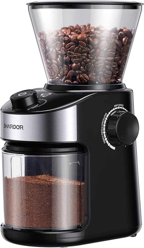 SHARDOR Coffee Grinder Burr Electric, Automatic Coffee Bean Grinder with 40-second Digital Timer ... | Amazon (US)