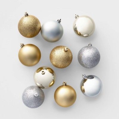 50ct Christmas Ornament Set 70mm Silver and Gold - Wondershop™ | Target