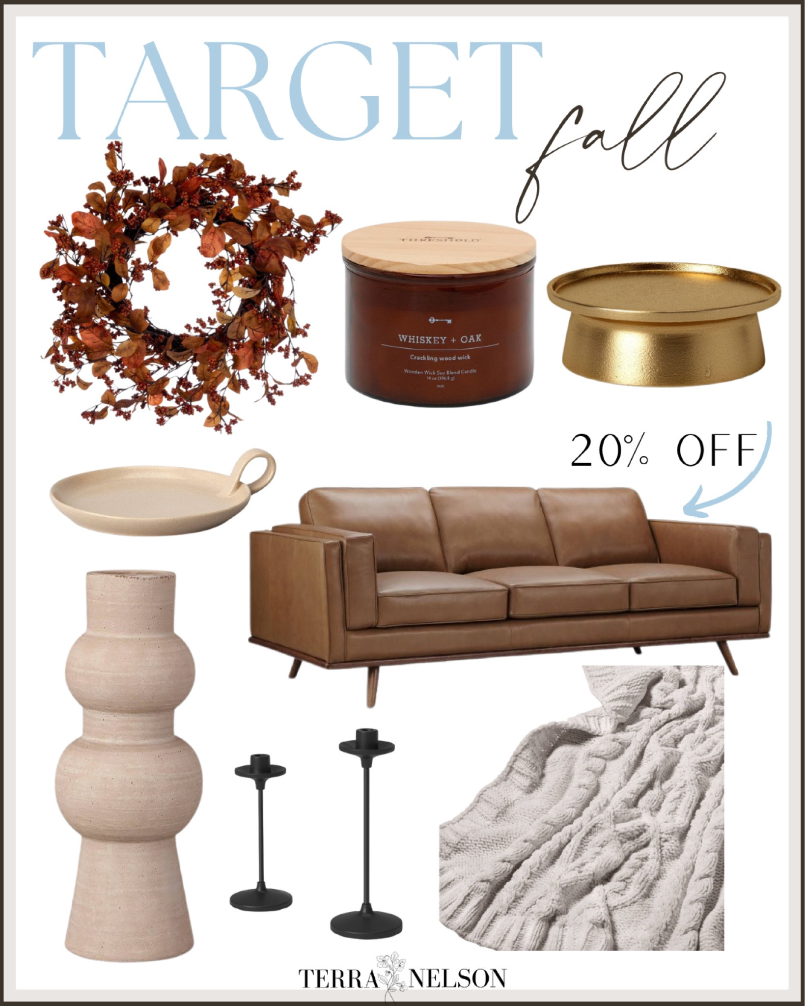Gosh, I love fall! And these are a few of my favorite fall things! Loving this leather couch, in stock and ships asap!

Of course, you know I’m a sucker for throw blankets, and all the candle accessories! 

Plus, this wreath comes in multiple sizes! 

#LTKSeasonal #LTKhome #LTKstyletip