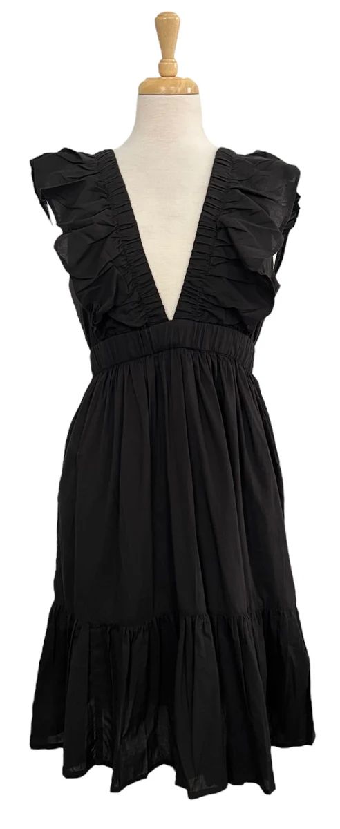 Savannah Mini Dress Black | Madison Mathews