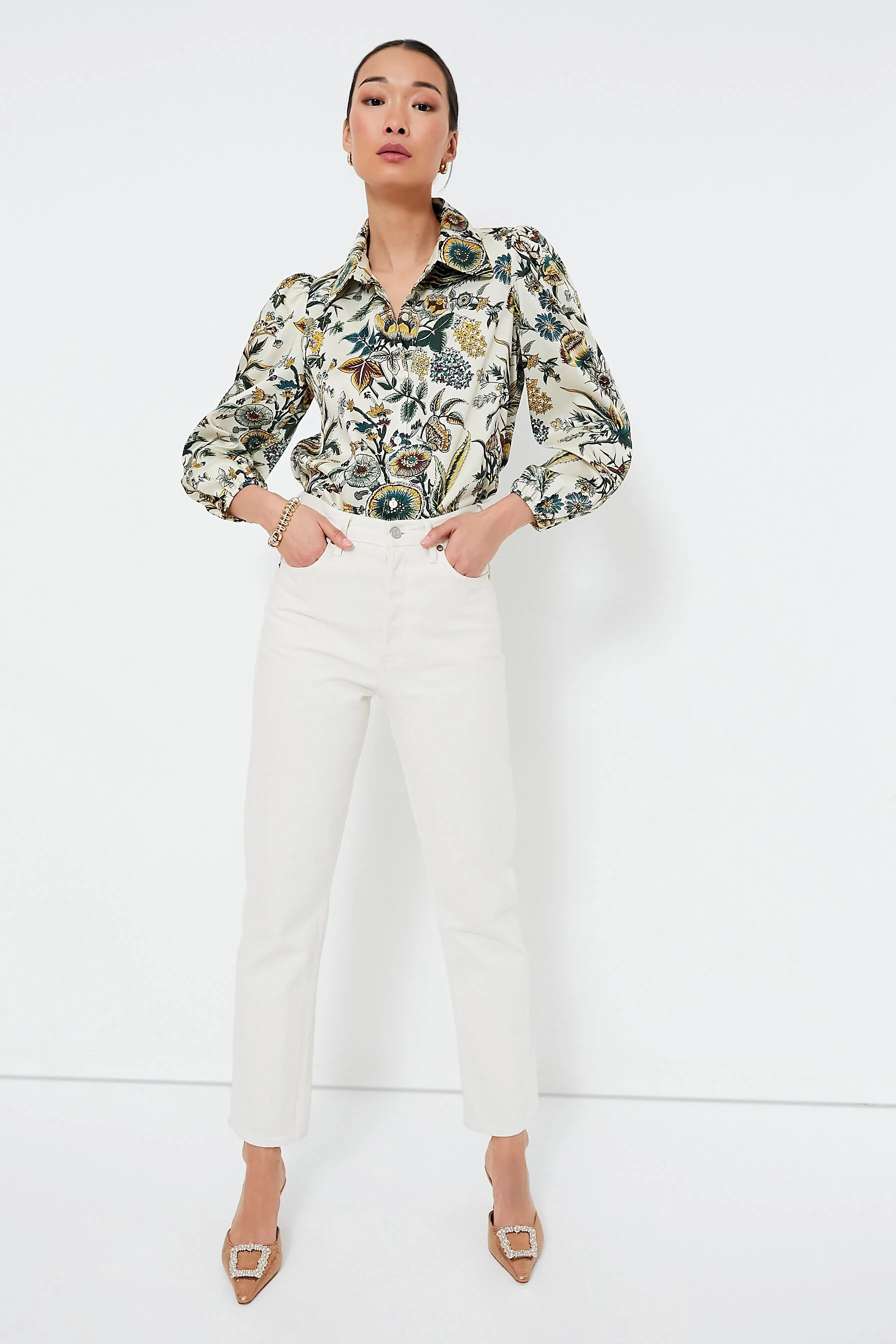 Sharp Floral Serena Blouse | Tuckernuck (US)