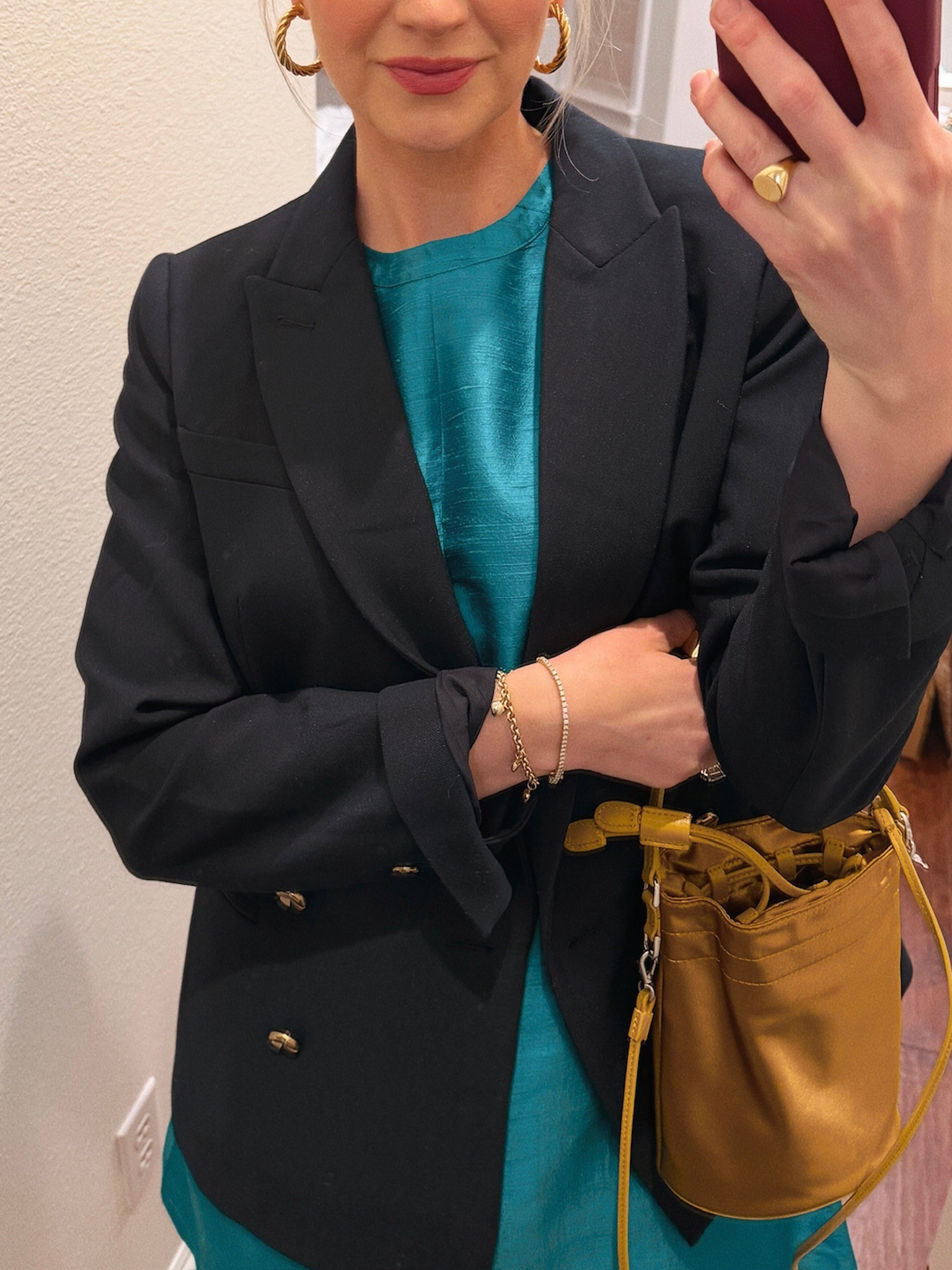 jewel tones for date night! I’m in a size S for the dress and blazer 

#LTKootd #LTKHoliday #LTKCyberWeek