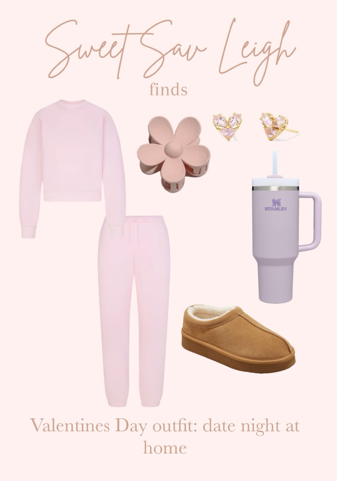 Valentine’s Day outfit idea: stay at home date night! Skims, pink lounge set, loungewear, matching set, Stanley, cozy outfit, cozy vibes, pink outfit 

#LTKfindsunder100 #LTKSeasonal #LTKstyletip