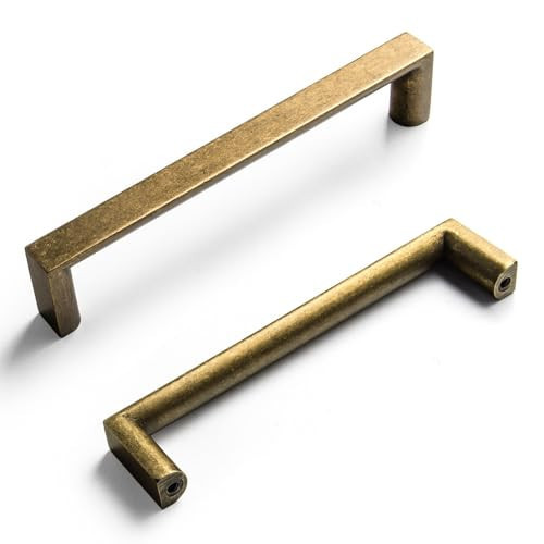 Goo-Ki (6Pack 5 Inch (128mm) Retro Zinc Alloy Cabinet Handles,Antique Brass Cabinet Pulls for Dresser,Wardrobe&Cupboard,Antique Brass Kitchen Hardware | Amazon (US)