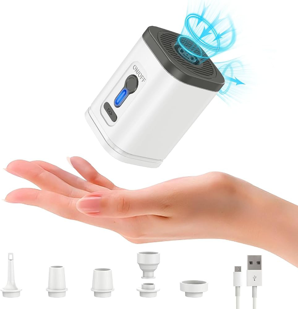 Electric Air Pump, Portable Air Pump for Inflatables, Rechargeable Inflate Deflate Mini Pump for ... | Amazon (US)