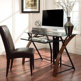 Bell'O Digital 47 in. Rectangular Glass Computer Desk with Keyboard Tray CD8841 | The Home Depot