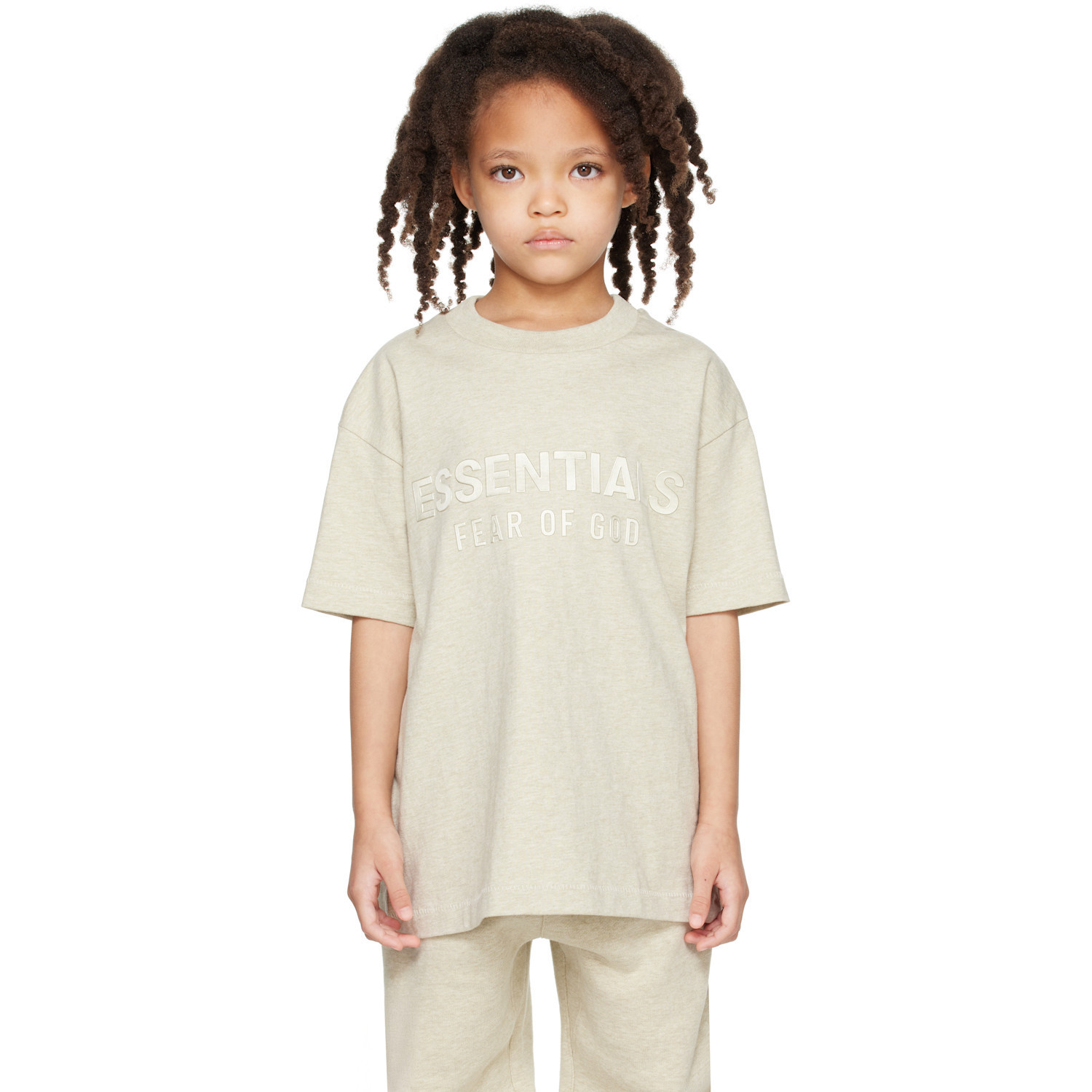 Fear of God ESSENTIALS Kids Beige Classic T-shirt | SSENSE