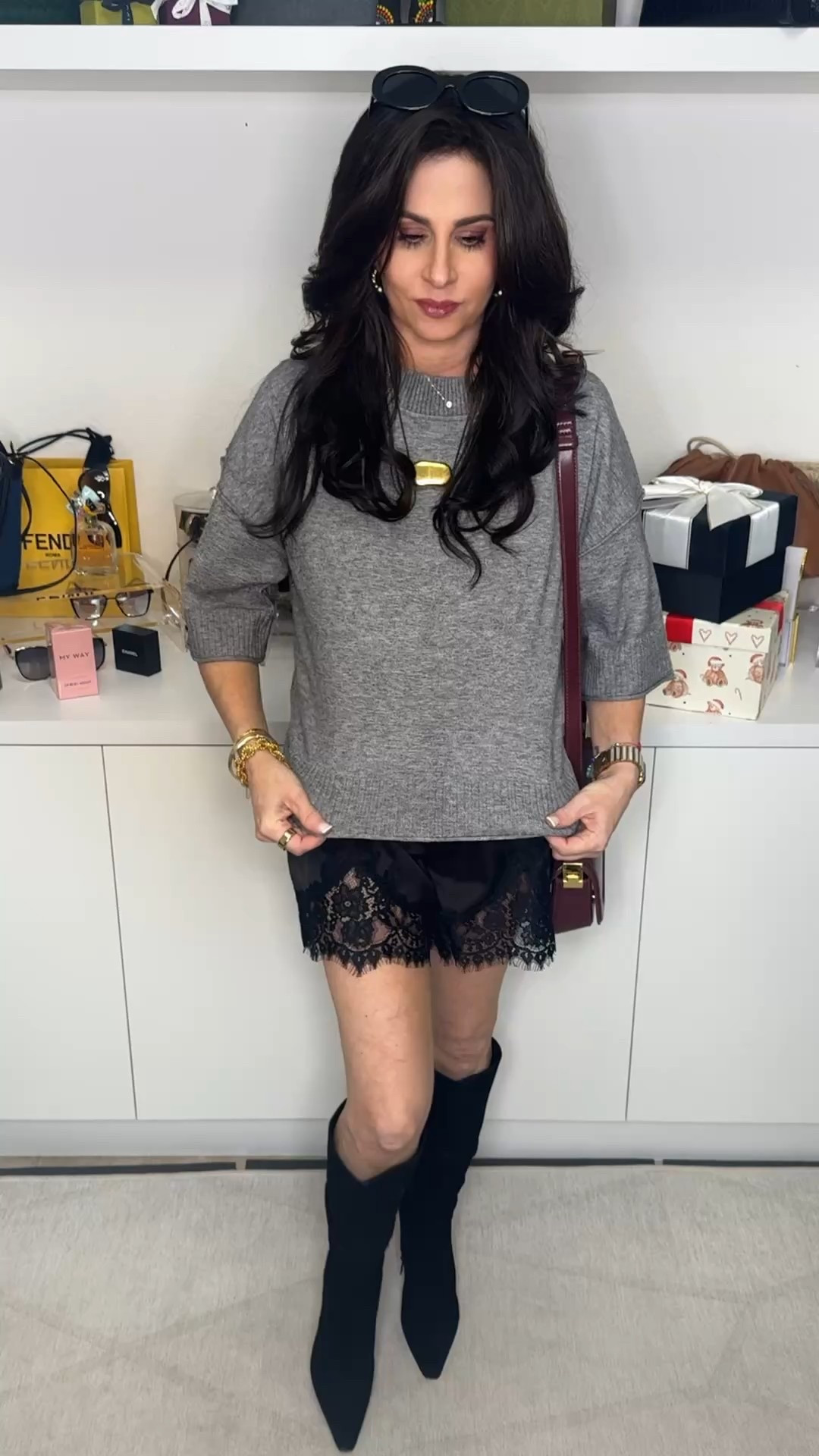 Once again these short sleeve sweater knit tops are amazing. Great for layering , to wear casual or dress up . Top sm , shorts xs , boots TTS 

#LTKSeasonal #LTKootd #LTKOver40

#LTKOver40 #LTKSaleAlert #LTKSeasonal