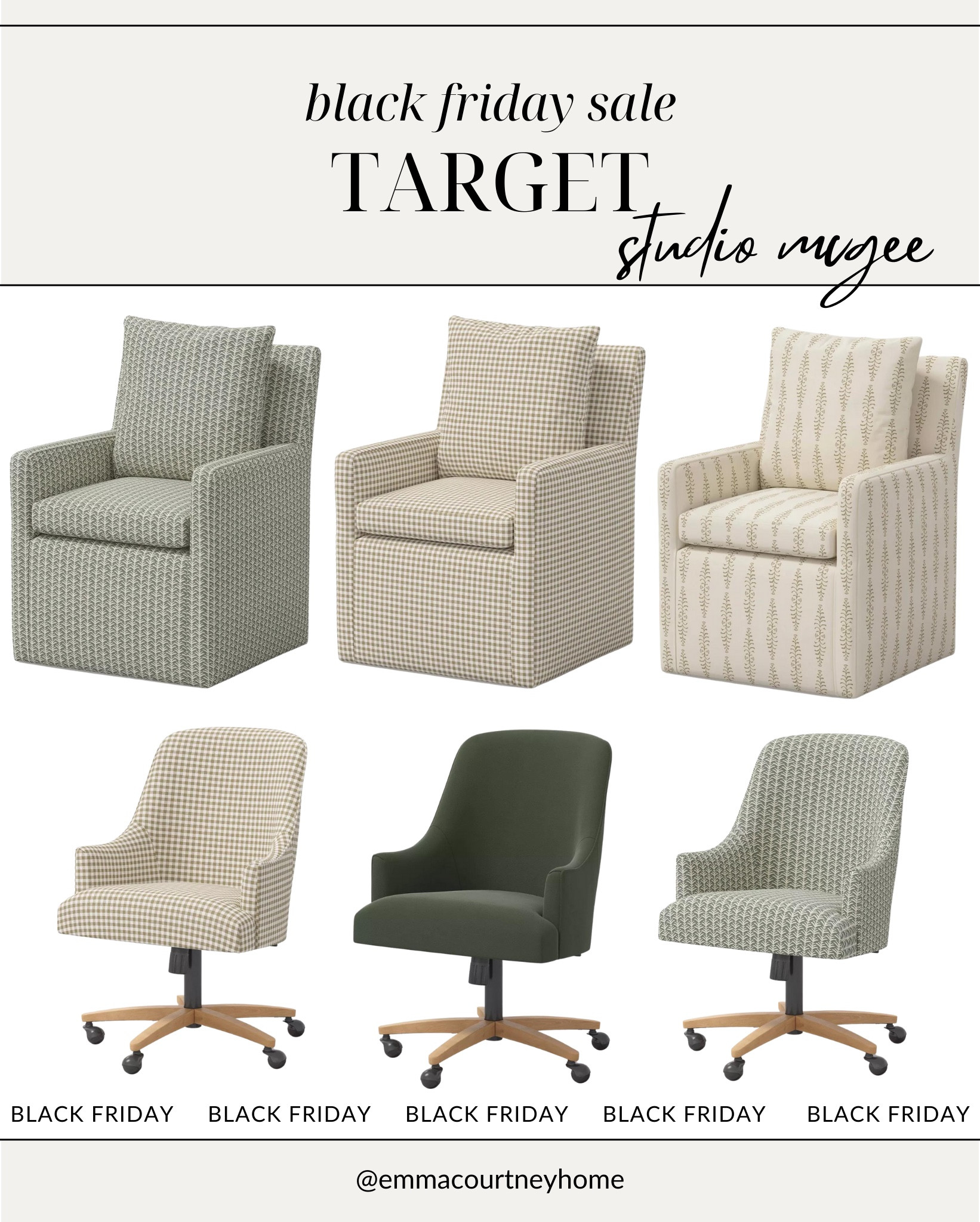 Black Friday sale on these gorgeous patterned upholstered armchairs and swivel desk/office chairs from target x studio McGee line

#LTKstyletip #LTKhome #LTKCyberWeek
