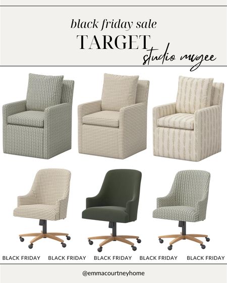 Black Friday sale on these gorgeous patterned upholstered armchairs and swivel desk/office chairs from target x studio McGee line

#LTKstyletip #LTKhome #LTKCyberWeek