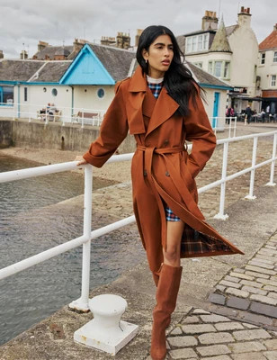 Light Brown Double-Breasted Trench Coat | Nobody's Child