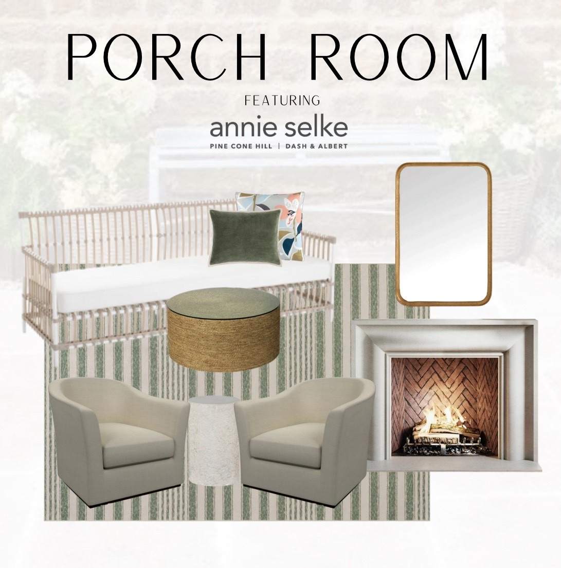Cozy textures meet timeless design 🤍 This porch room edit featuring Annie Selke brings layered comfort, easy elegance, and year-round style. #ShelbyMaeInteriors #AnnieSelke #CozyModern #PorchDesign

#LTKFamily #LTKStyleTip #LTKHome