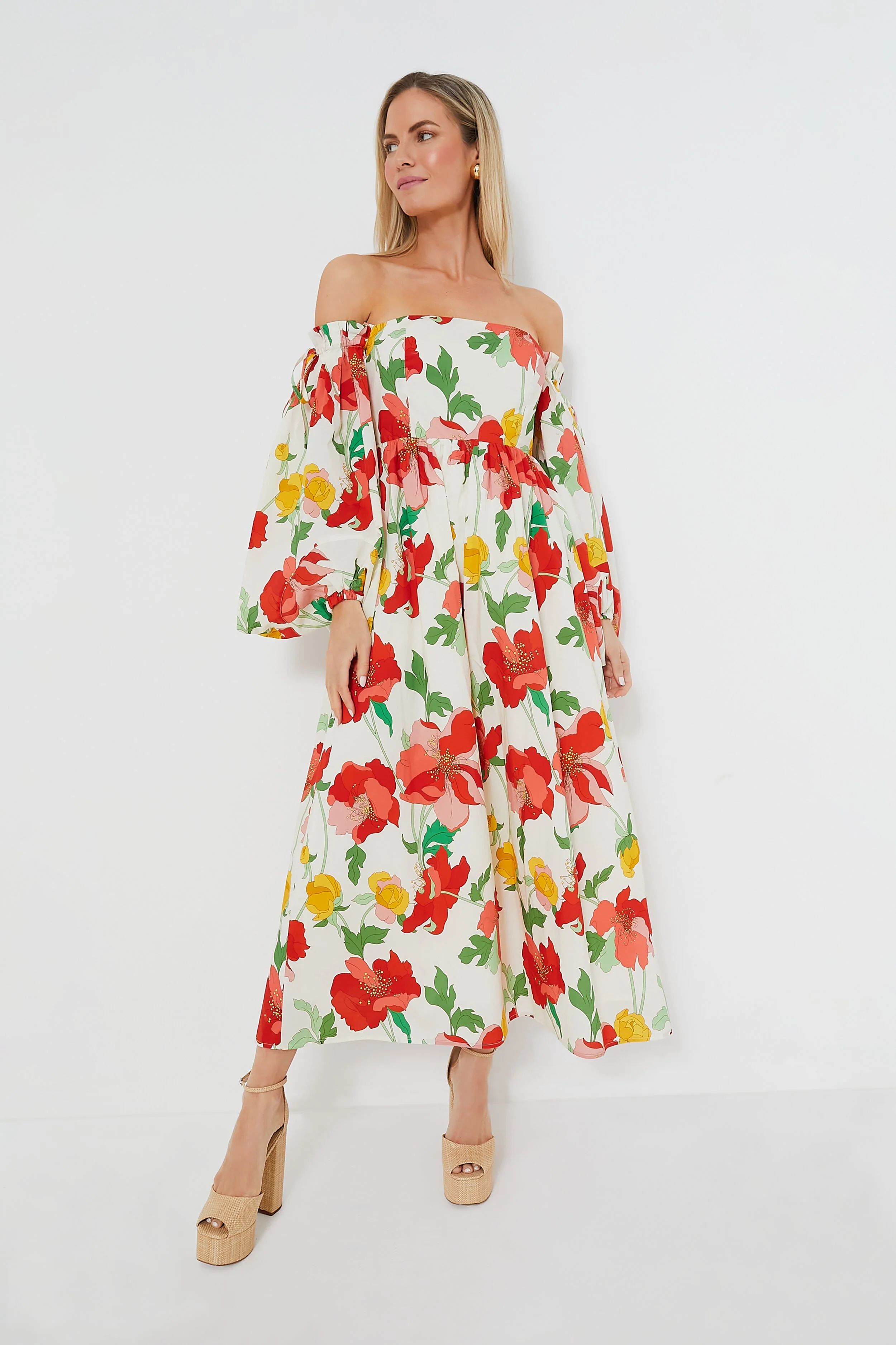 Off-The-Shoulder Marigold Maxi Dress | Tuckernuck (US)