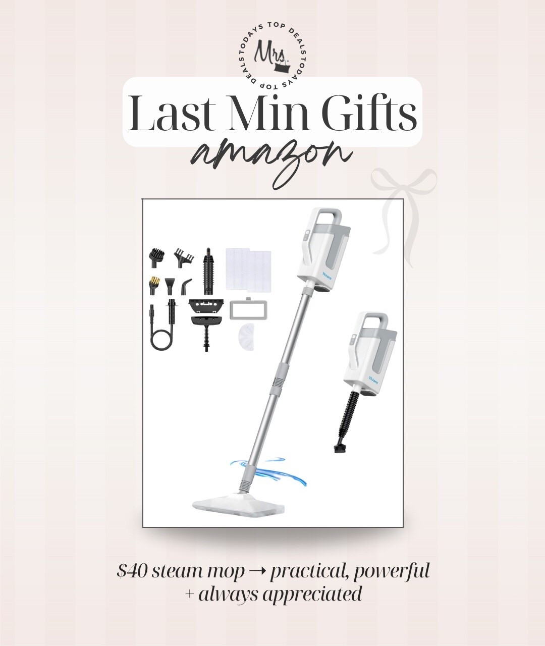 $40 steam mop on promo deal at checkout - practical, powerful, and always appreciated!!

#LTKHome #LTKFindsUnder50 #LTKGiftGuide