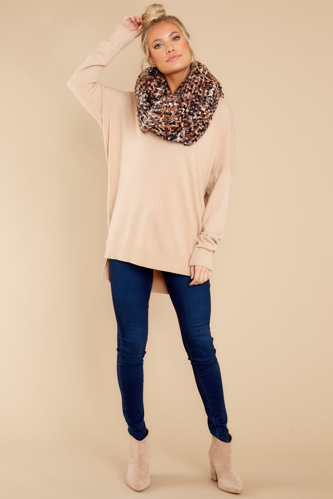 Wind Down Light Taupe Sweater (BACKORDER SEPTEMBER) | Red Dress 