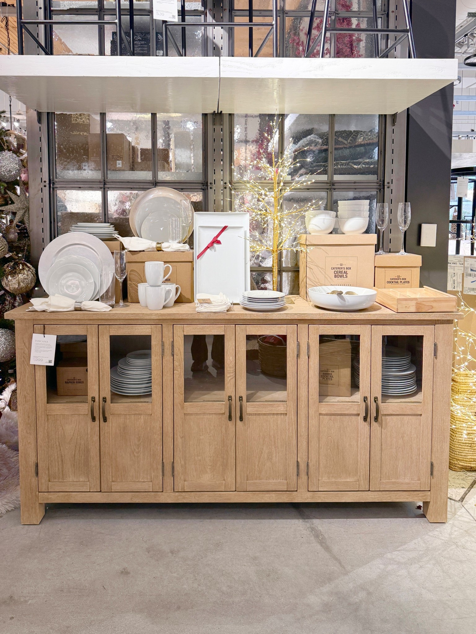 Sale alert! 🔔 The Toscana Buffet (75”) from Pottery Barn is a modern farmhouse staple worth grabbing now. With its hand-planed wood finish, glass-front cabinets, and sturdy craftsmanship, it brings so much warmth and character to a dining room, entry, or living space. 🤎 The smart cabinet storage is perfect for tucking away serveware, linens, and entertaining essentials, and it comes in multiple beautiful finishes (shown here in Seadrift!). A timeless, high-quality piece, linked it here! ✨ #PotteryBarn #BuffetTable #ModernFarmhouse 

#LTKHome #LTKHoliday #LTKSaleAlert