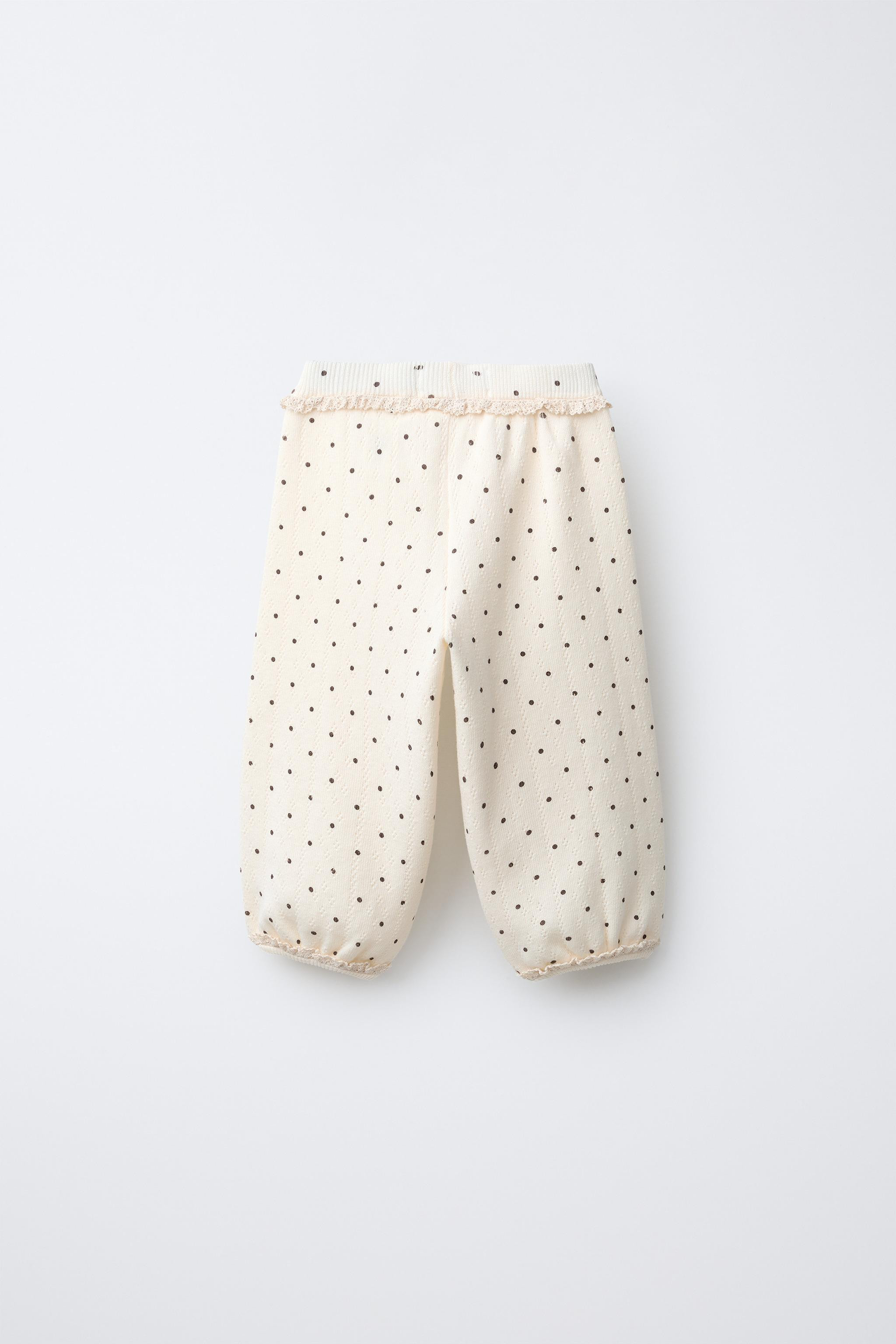 PANTALON EN MAILLE \u00c0 POIS | Zara FR