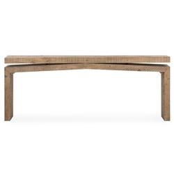 Rayan Rustic Lodge Brown Reclaimed Pine Wood Rectangular Console Table | Kathy Kuo Home