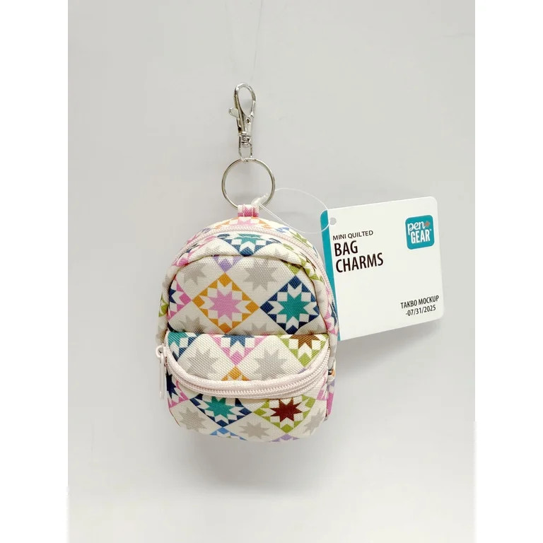 Pen + Gear Mini Quilted Backpack Charm, Multicolor, Perfect for Students of All Ages---Elementary... | Walmart (US)