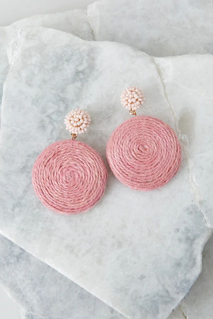 Around This Pink Earrings | Red Dress 