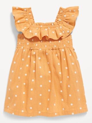 Printed Flutter-Sleeve Smocked Dress for Baby | Old Navy (US)