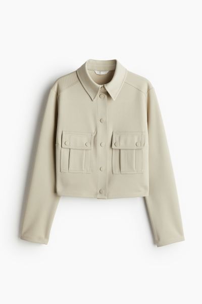 Jersey overshirt - Light beige - Ladies | H&M GB | H&M (UK, MY, IN, SG, PH, TW, HK)