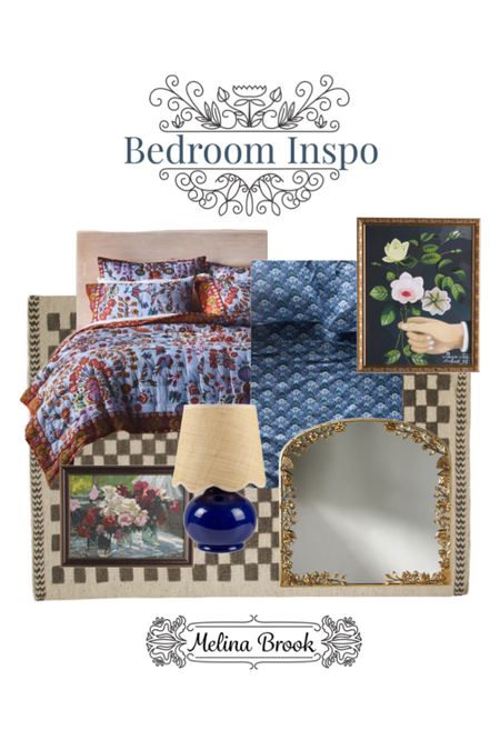 Bedroom Inspo 💙
Bedroom decor, bedroom ideas, bedroom design, colorful bedroom, eclectic decor, anthro home, anthro living, gold mirror, bedroom comforter, bed sheets, scalloped lamp, wall art, wall decor, accent rug,  heckered rug, home design, home decor finds. 

#LTKhome #LTKstyletip #LTKMostLoved