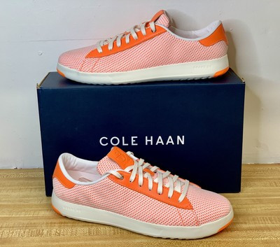 Cole Haan WUS 9.5 GrandPro Tennis Classic Sneaker Orange Mesh/White W18401 | eBay US