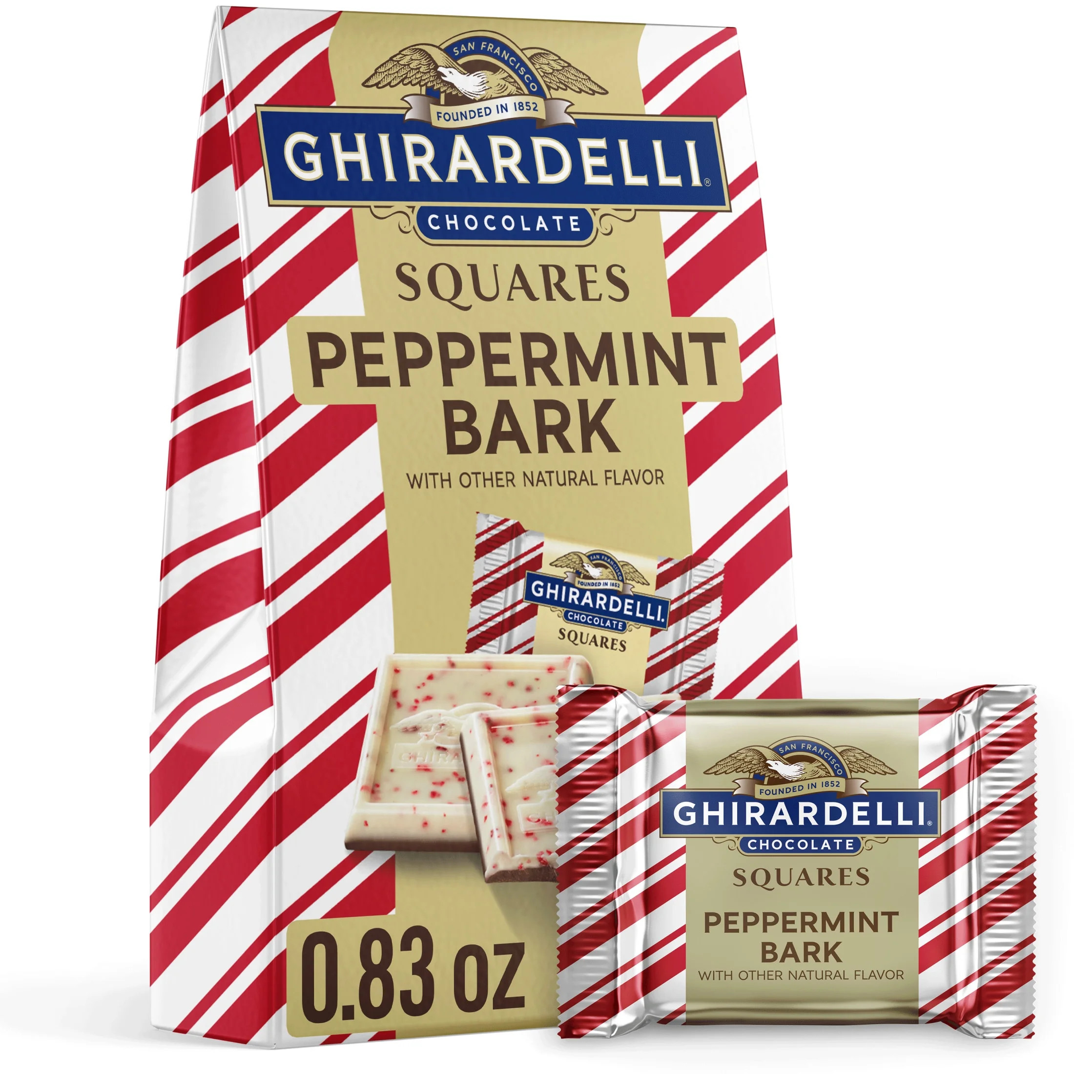 GHIRARDELLI Peppermint Bark Chocolate Squares, .83 oz Bag | Walmart (US)