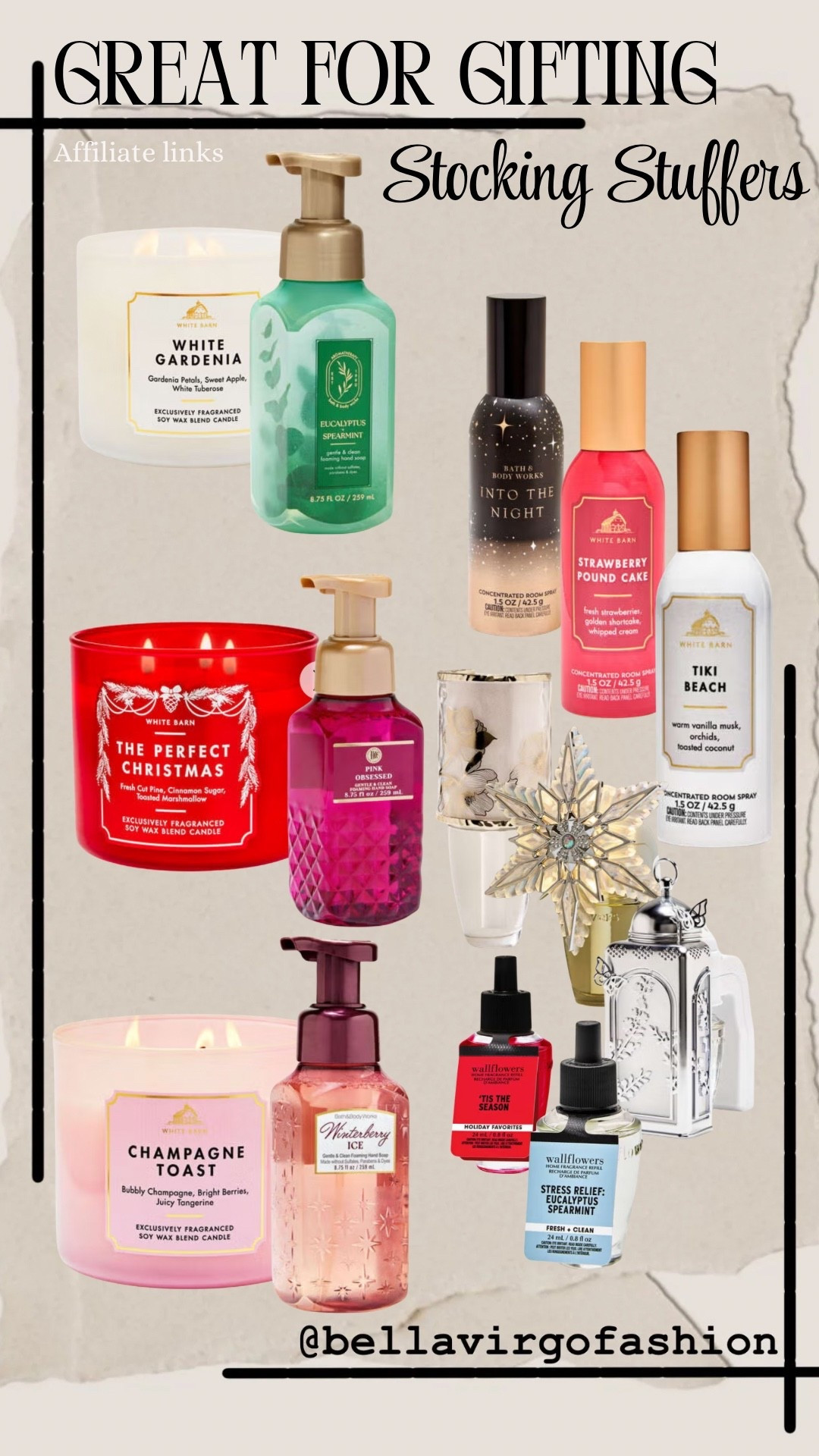 Bath and body works has always been great for gifting!!! You can’t go wrong with any of these products! Candles, wallflowers, room sprays and hand soaps….what’s your fav pick?

#LTKGiftGuide #LTKHoliday #LTKFindsUnder50